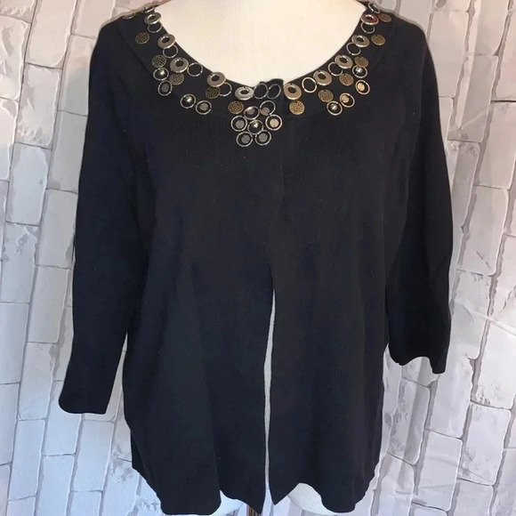 DANA BUCHMAN black cardigan - Picture 1 of 6
